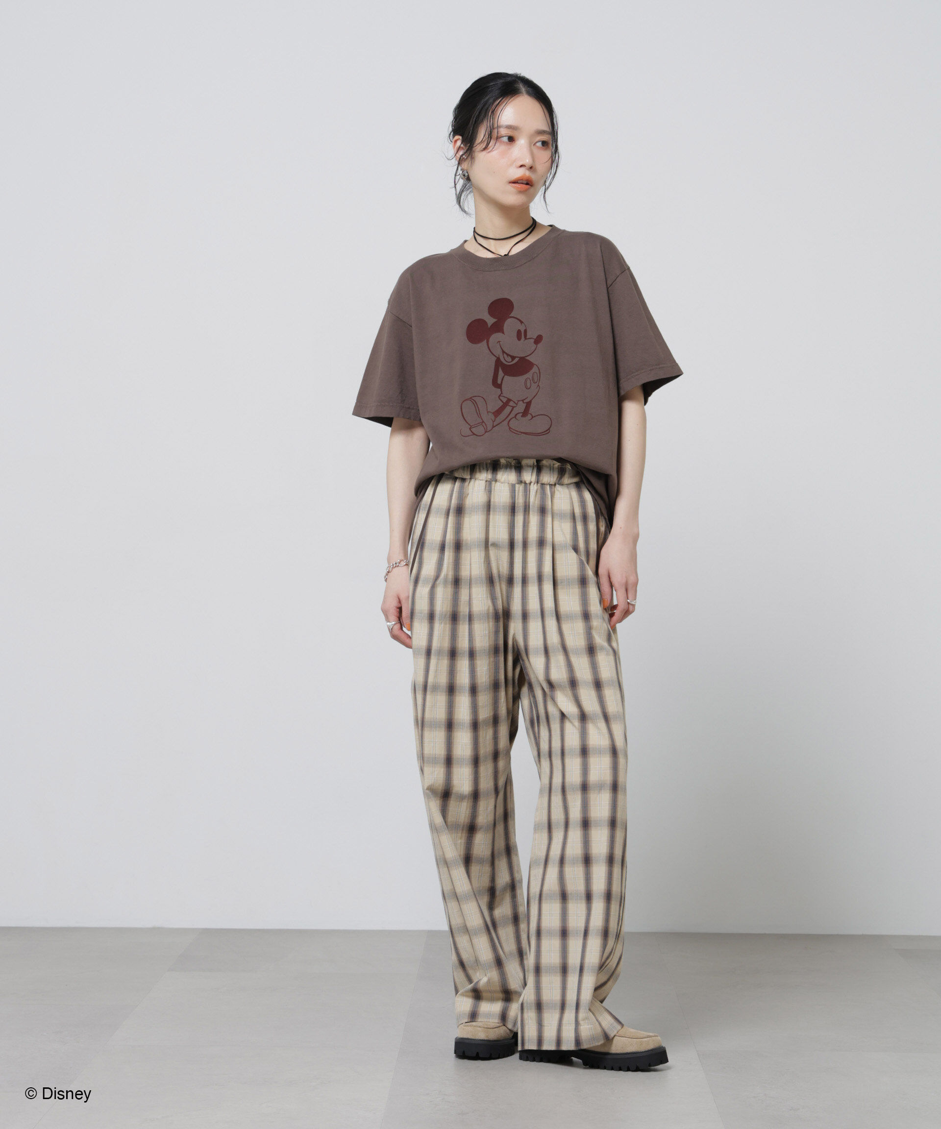 nano･universe「GOOD ROCK SPEED/ MickeyMouse / Tshirts Brown」|Tシャツ・カットソー|