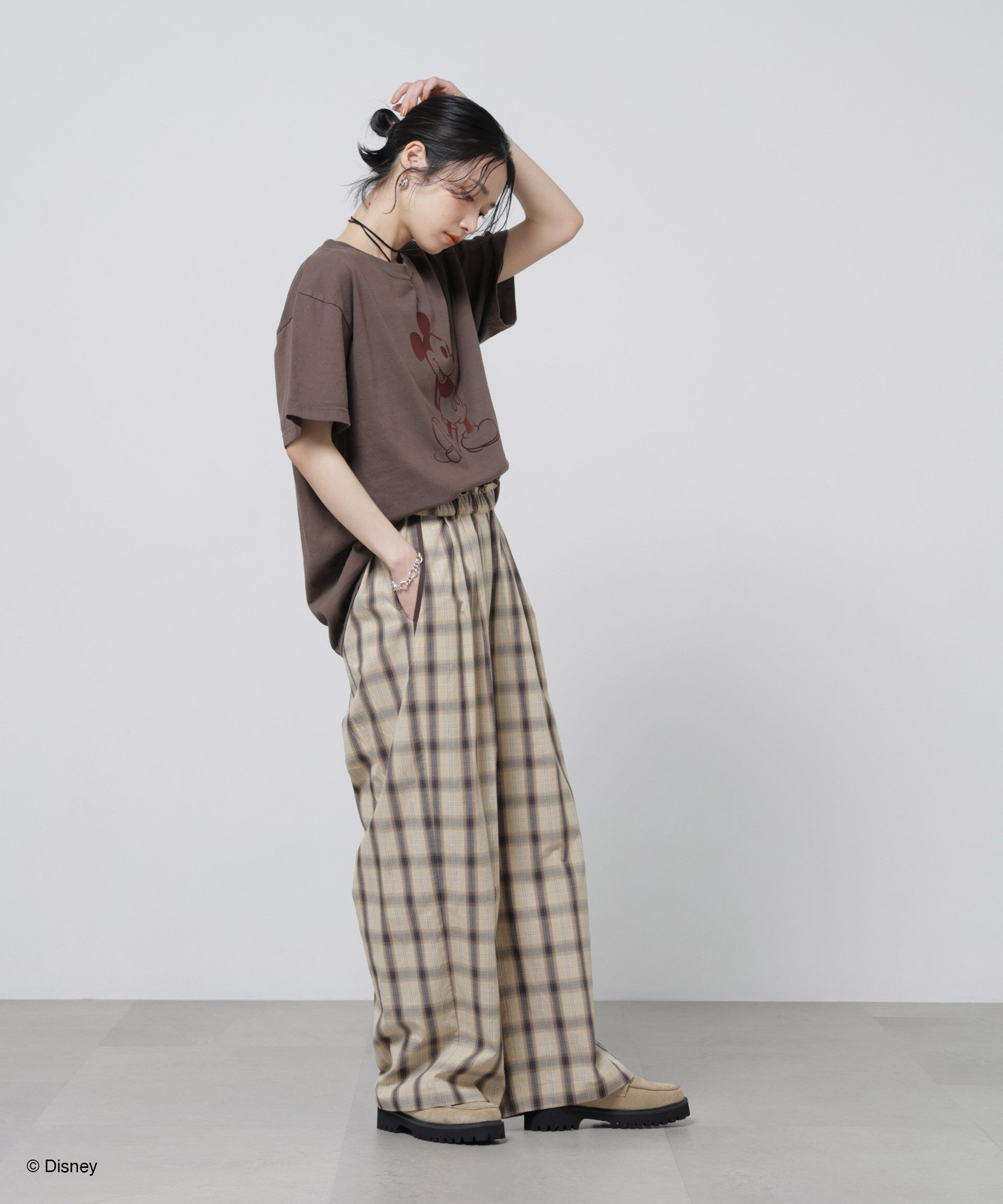 nano･universe「GOOD ROCK SPEED/ MickeyMouse / Tshirts Brown」|Tシャツ・カットソー|