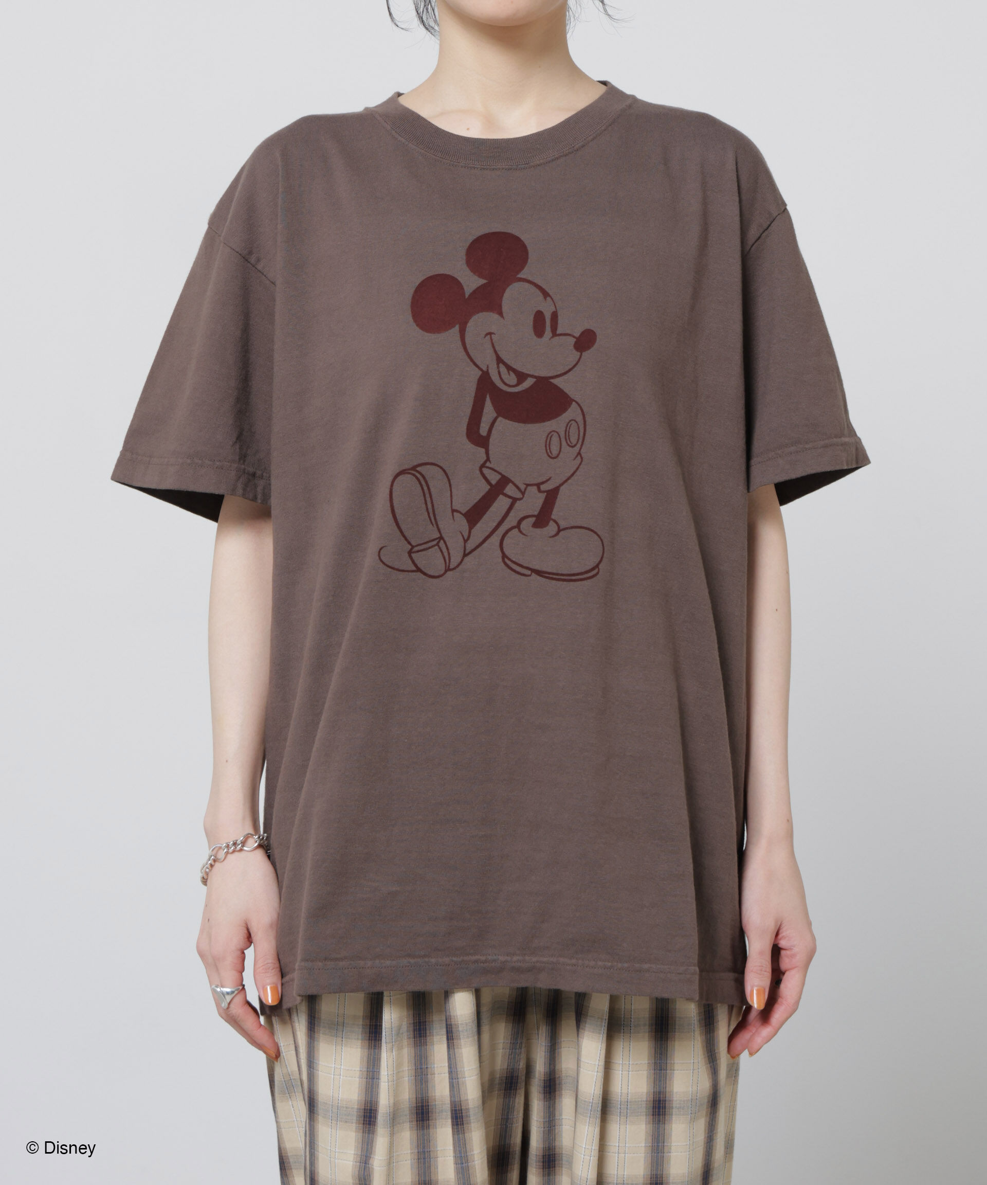 nano･universe「GOOD ROCK SPEED/ MickeyMouse / Tshirts Brown」|Tシャツ・カットソー|