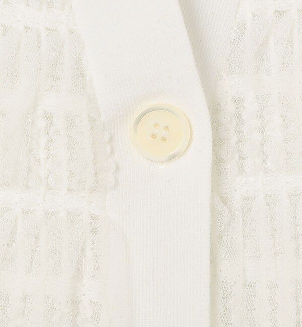 NOLLEY'S「《手洗い可能》チュールフリンジVネックベスト」|ベスト・ジレ|