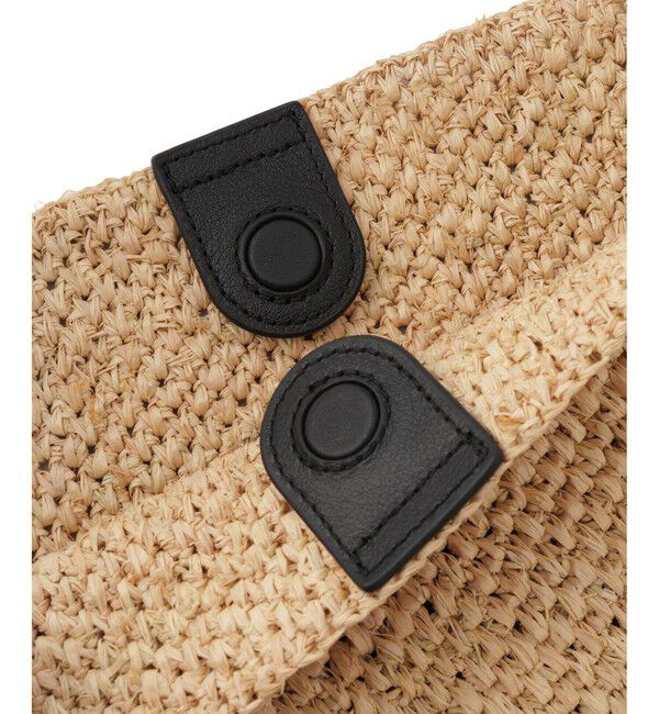 SALON adam et rope'「【W S（ドゥーブル）】レザーハンドルラフィアバッグ」|ショルダー・メッセンジャー|