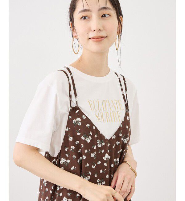 Rope&rsquo;Picnic「RENUロゴ＆フォトアソートプリントTシャツ/UVカット・接触冷感・イージーケア」|Tシャツ・カットソー|