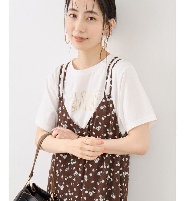 Rope&rsquo;Picnic「RENUロゴ＆フォトアソートプリントTシャツ/UVカット・接触冷感・イージーケア」|Tシャツ・カットソー|