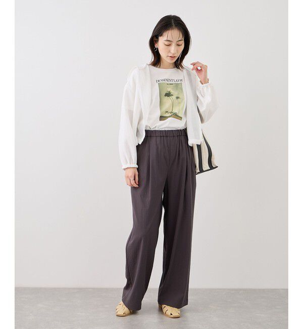 Rope&rsquo;Picnic「RENUロゴ＆フォトアソートプリントTシャツ/UVカット・接触冷感・イージーケア」|Tシャツ・カットソー|