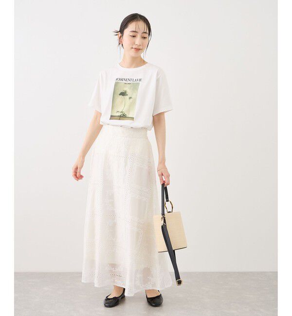 Rope&rsquo;Picnic「RENUロゴ＆フォトアソートプリントTシャツ/UVカット・接触冷感・イージーケア」|Tシャツ・カットソー|