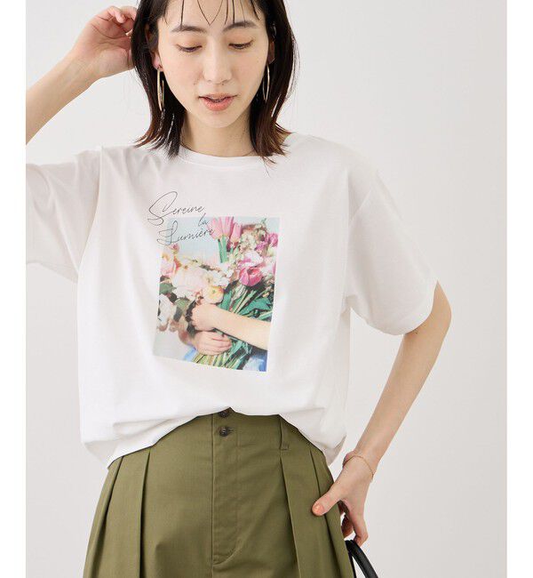 Rope&rsquo;Picnic「RENUロゴ＆フォトアソートプリントTシャツ/UVカット・接触冷感・イージーケア」|Tシャツ・カットソー|