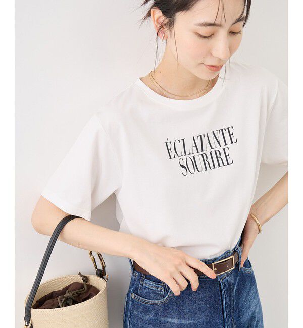 Rope&rsquo;Picnic「RENUロゴ＆フォトアソートプリントTシャツ/UVカット・接触冷感・イージーケア」|Tシャツ・カットソー|