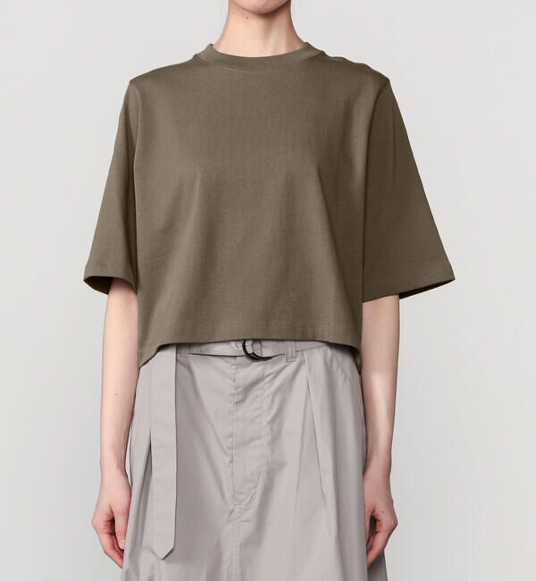 handvaerk「handvaerk | コットン クルーネック半袖Tシャツ SOLID WOMEN」|Tシャツ・カットソー|