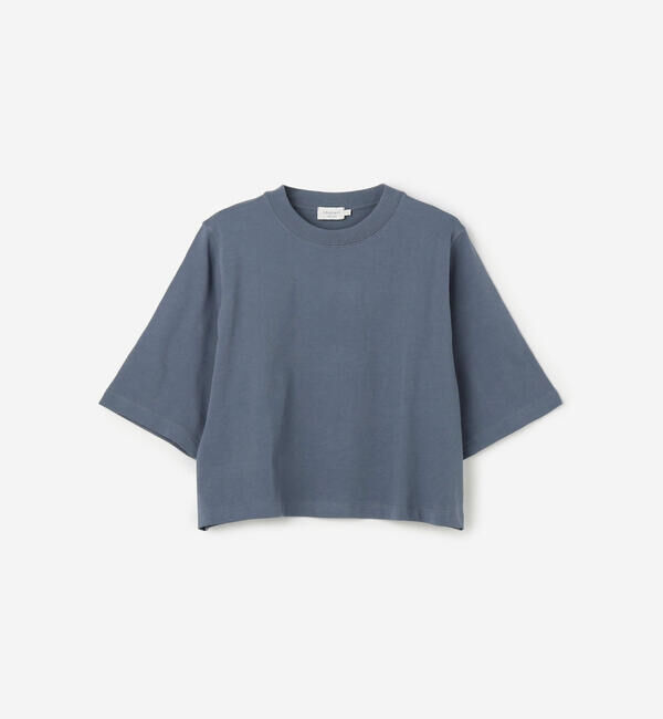 handvaerk「handvaerk | コットン クルーネック半袖Tシャツ SOLID WOMEN」|Tシャツ・カットソー|BLUE系1