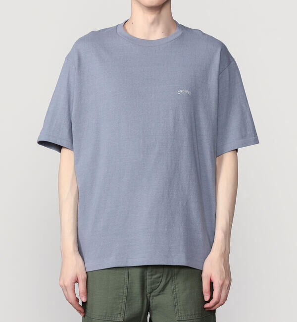 ORCIVAL「ORCIVAL | アンイーブンジャージー 刺繍ショートスリーブTシャツ MEN」|Tシャツ・カットソー|