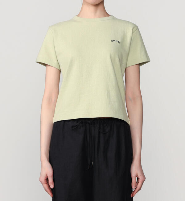 ORCIVAL「ORCIVAL | アンイーブンジャージー 刺繍ショートスリーブTシャツ WOMEN」|Tシャツ・カットソー|