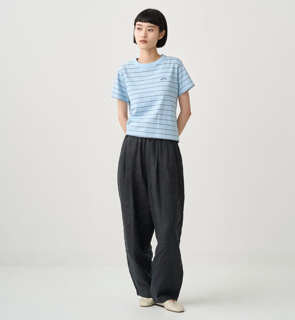 ORCIVAL「ORCIVAL | アンイーブンジャージー 刺繍ショートスリーブTシャツ WOMEN」|Tシャツ・カットソー|