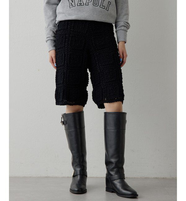  「ハンドクロシェハーフパンツ」|チノ|