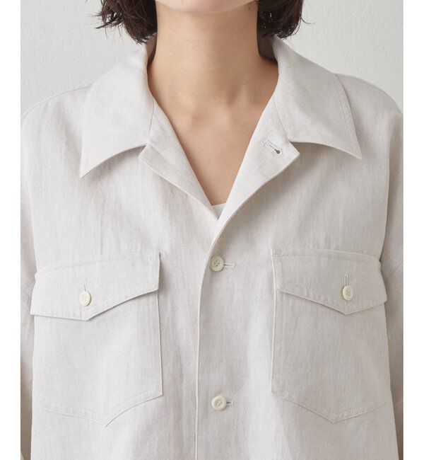 Drawing Numbers「【Drawing Numbers】コットンリネンデニムシャツ」|シャツ・ブラウス|