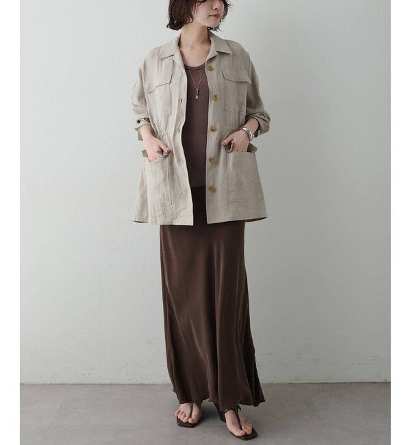  「リネンポケットジャケット」|テーラードジャケット|