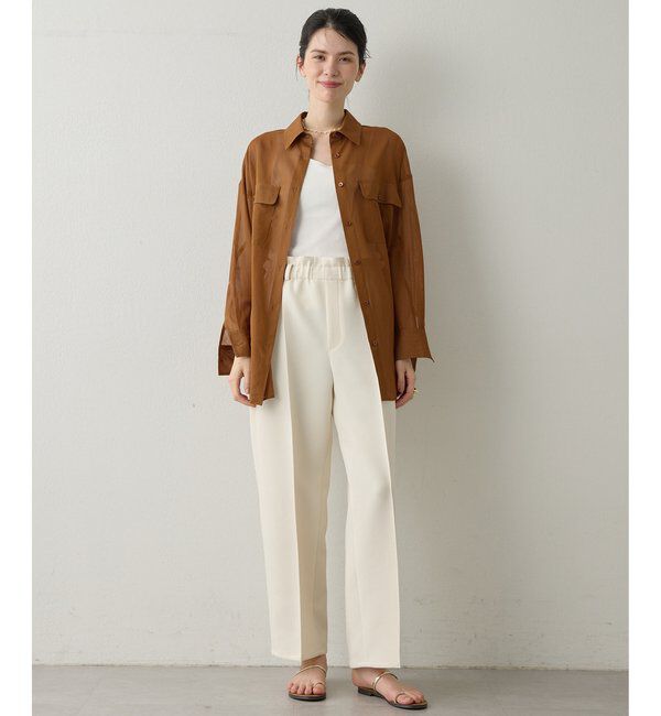  「【Drawing Numbers】トリプルクロスドロストワイドパンツ」|チノ|