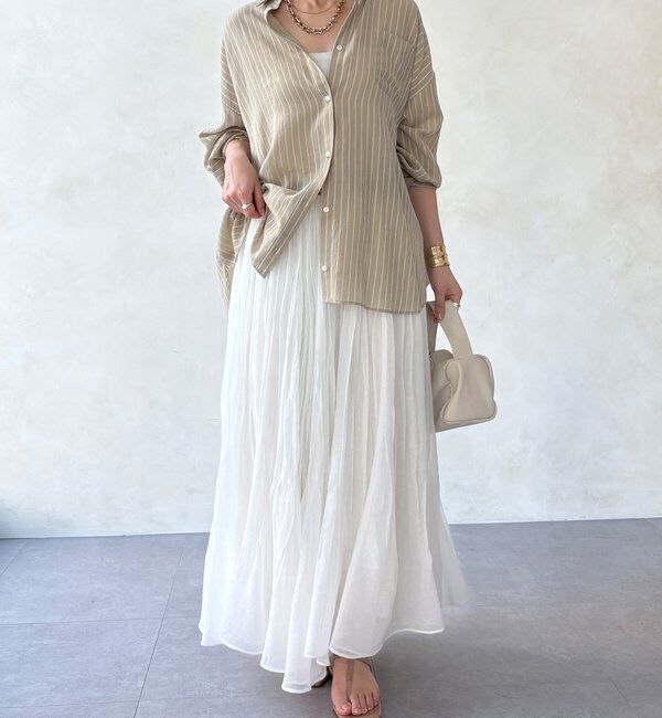  「ランダムプリーツボリュームスカート」|スカート|