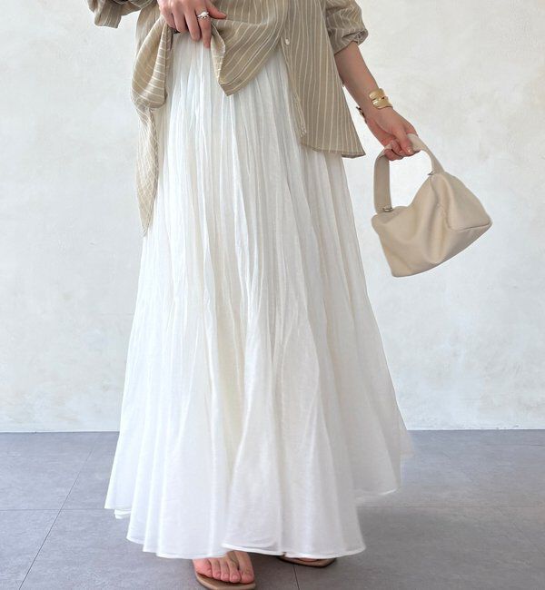  「ランダムプリーツボリュームスカート」|スカート|