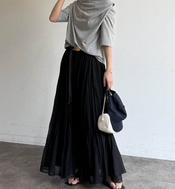  「ランダムプリーツボリュームスカート」|スカート|