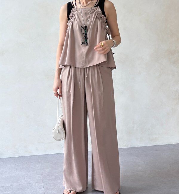  「【セットアップ可能】リヨセルツイルイージーパンツ」|チノ|