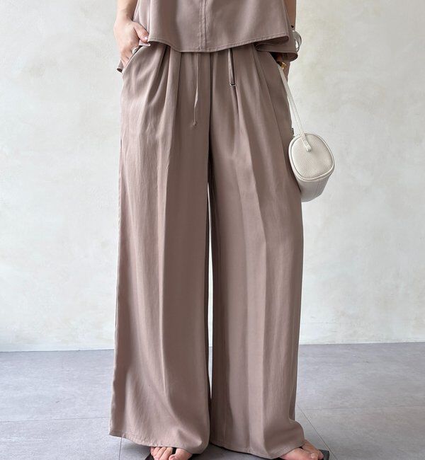  「【セットアップ可能】リヨセルツイルイージーパンツ」|チノ|