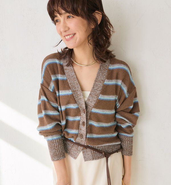  「【存在感抜群】マルチボーダーカーデ」|カーディガン|