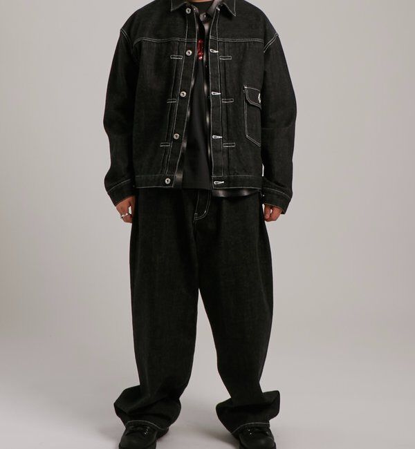  「【Sourcream】デニムトラッカージャケット」|ブルゾン・スタジャン|