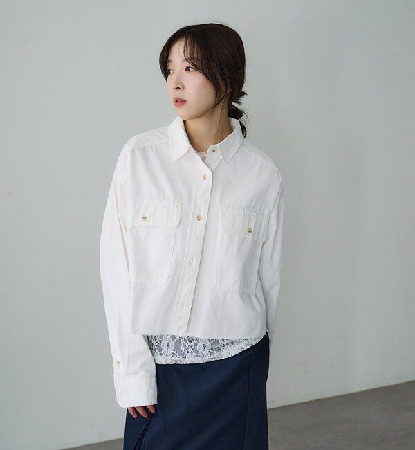  「デニムオーバーショートシャツ」|シャツ・ブラウス|