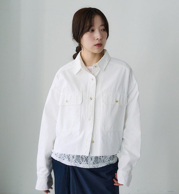  「デニムオーバーショートシャツ」|シャツ・ブラウス|