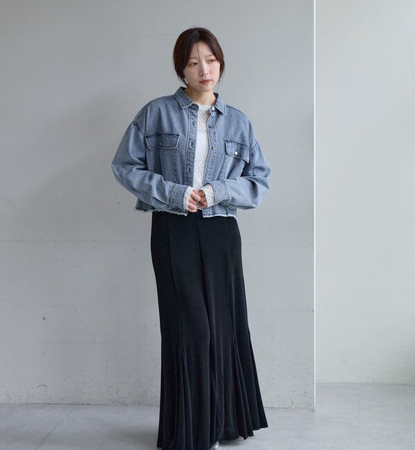  「デニムオーバーショートシャツ」|シャツ・ブラウス|