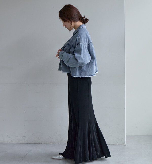  「デニムオーバーショートシャツ」|シャツ・ブラウス|