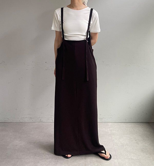  「カットジョーゼットジャンスカ」|ワンピース|ブラウン