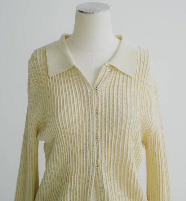  「【Pasterip】 Polo knit summer cardigan」|カーディガン|