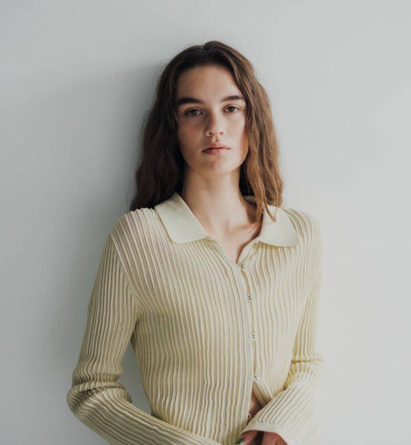  「【Pasterip】 Polo knit summer cardigan」|カーディガン|