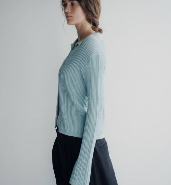  「【Pasterip】 Polo knit summer cardigan」|カーディガン|