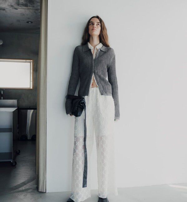  「【Pasterip】 Polo knit summer cardigan」|カーディガン|