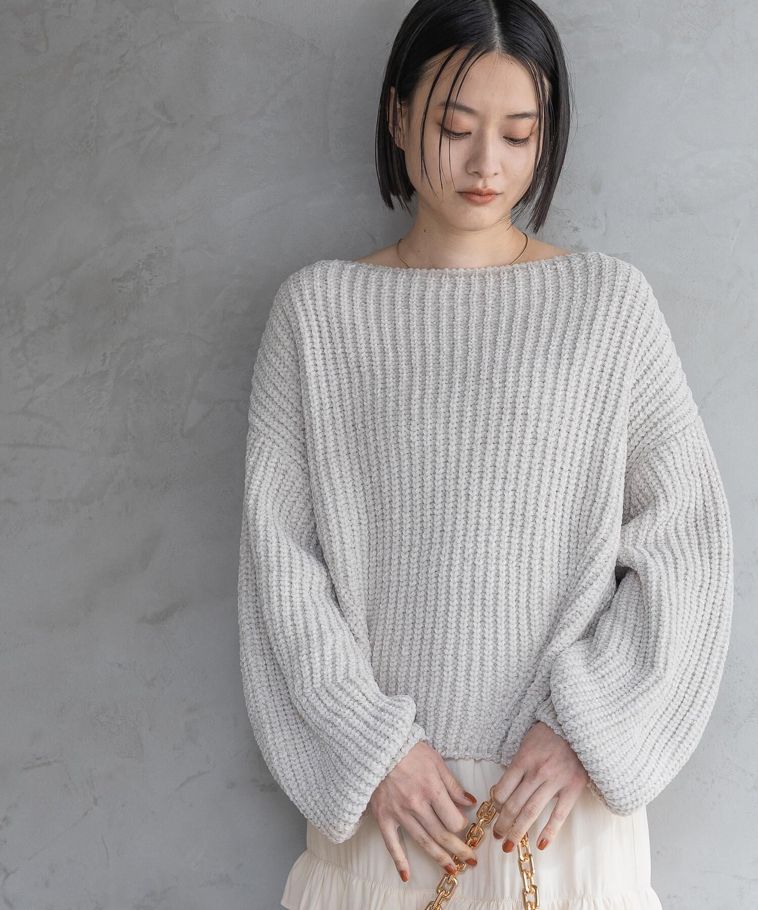 A part by 「クリーミーモールニットプルオーバー」|ニット・セーター|ベージュ