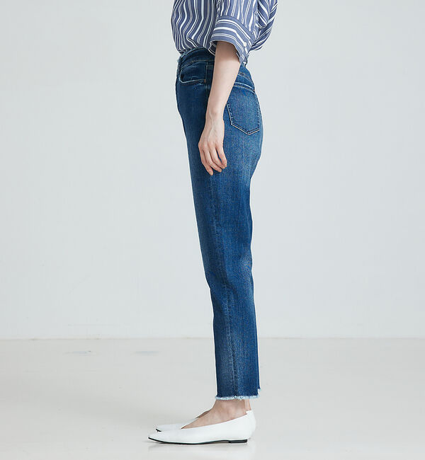 qualite「【Healthy denim】ハイライズテーパードデニム」|デニム|