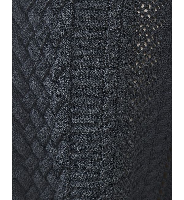 qualite「ケーブルニットベスト」|ベスト・ジレ|