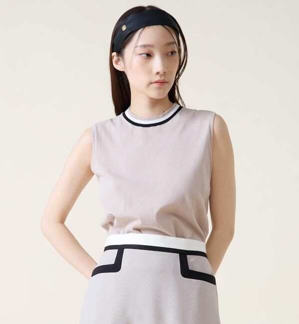 TIARA「トリプルラインスリーブレスニット」|ニット・セーター|