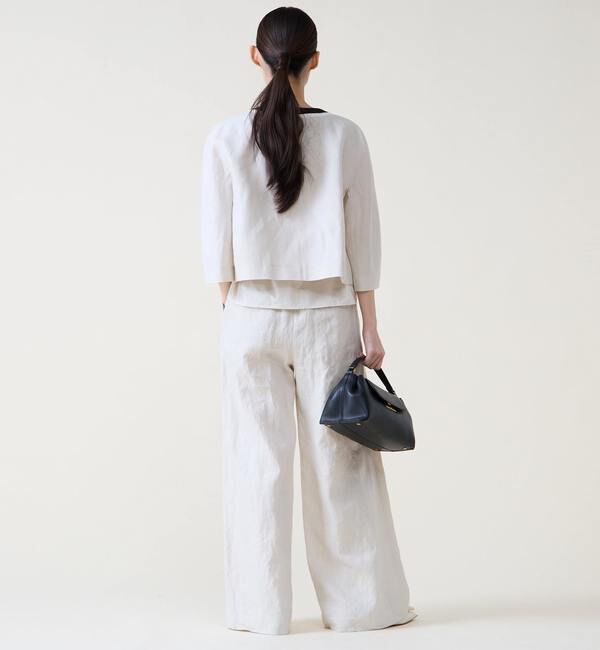 TIARA「カラーブロックジャケット」|ノーカラージャケット|