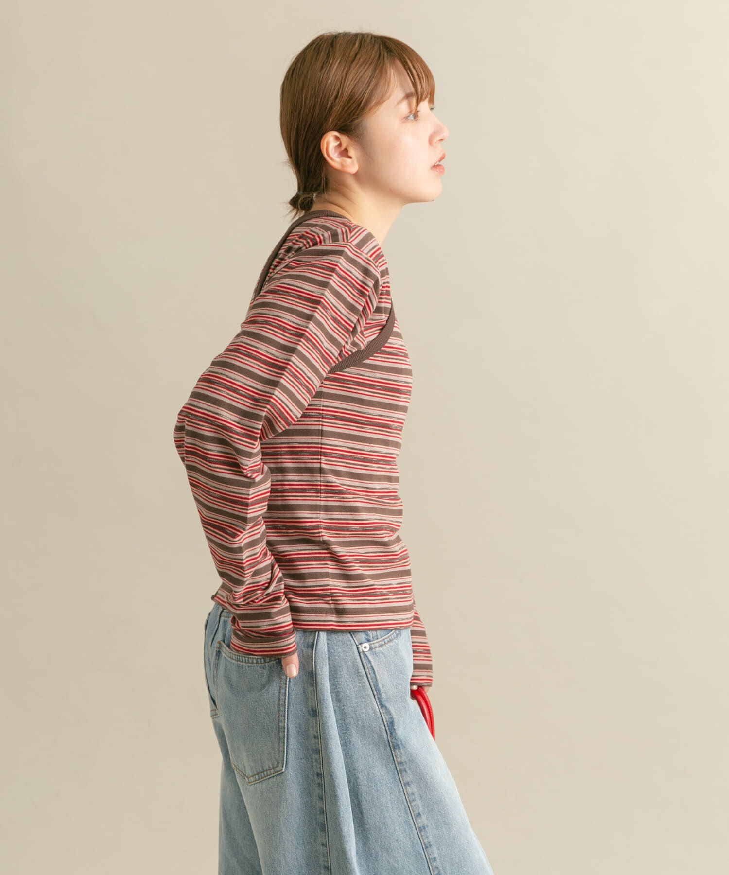  「ボーダータンクトップSETトップス」|Tシャツ・カットソー|