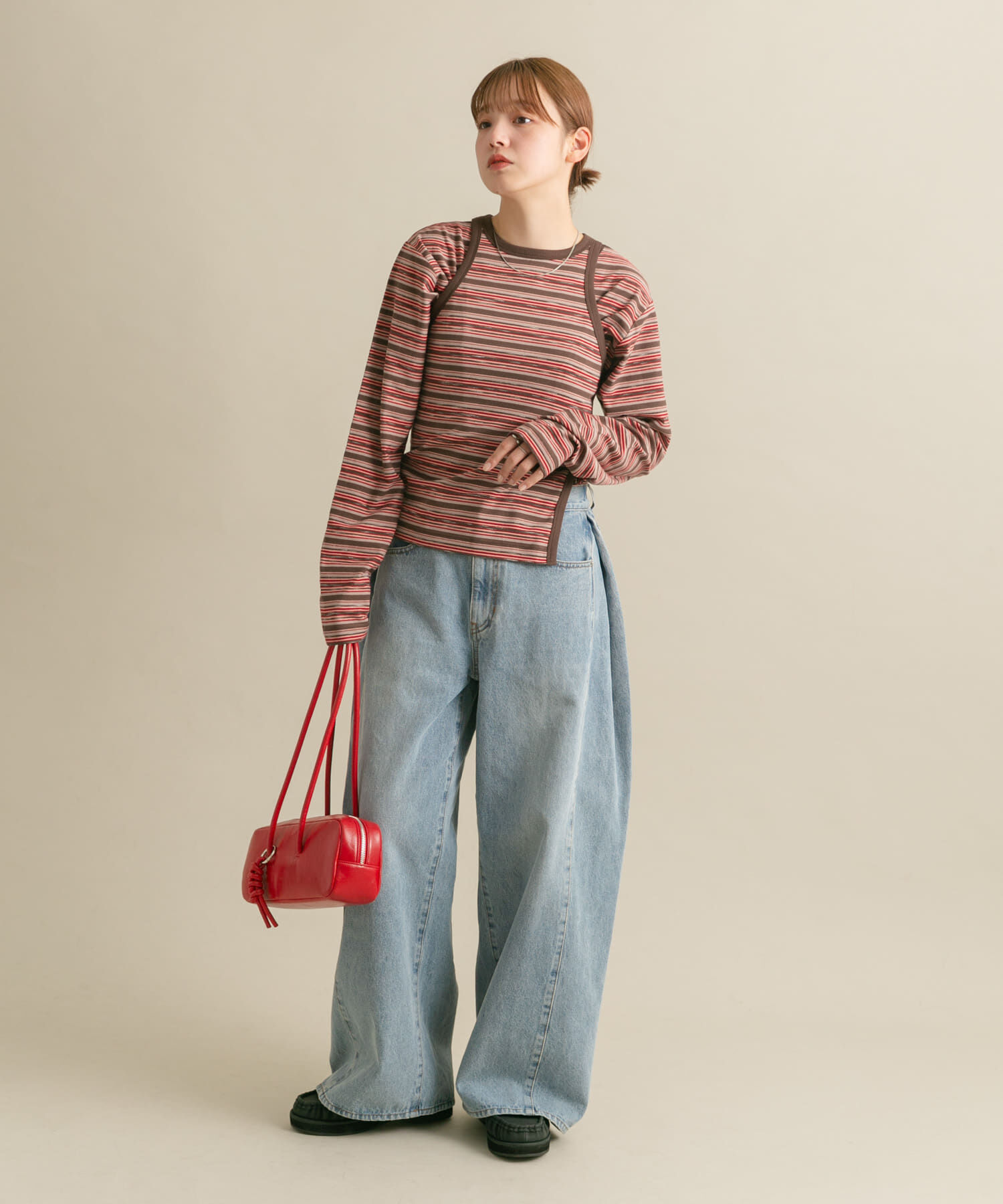  「ボーダータンクトップSETトップス」|Tシャツ・カットソー|