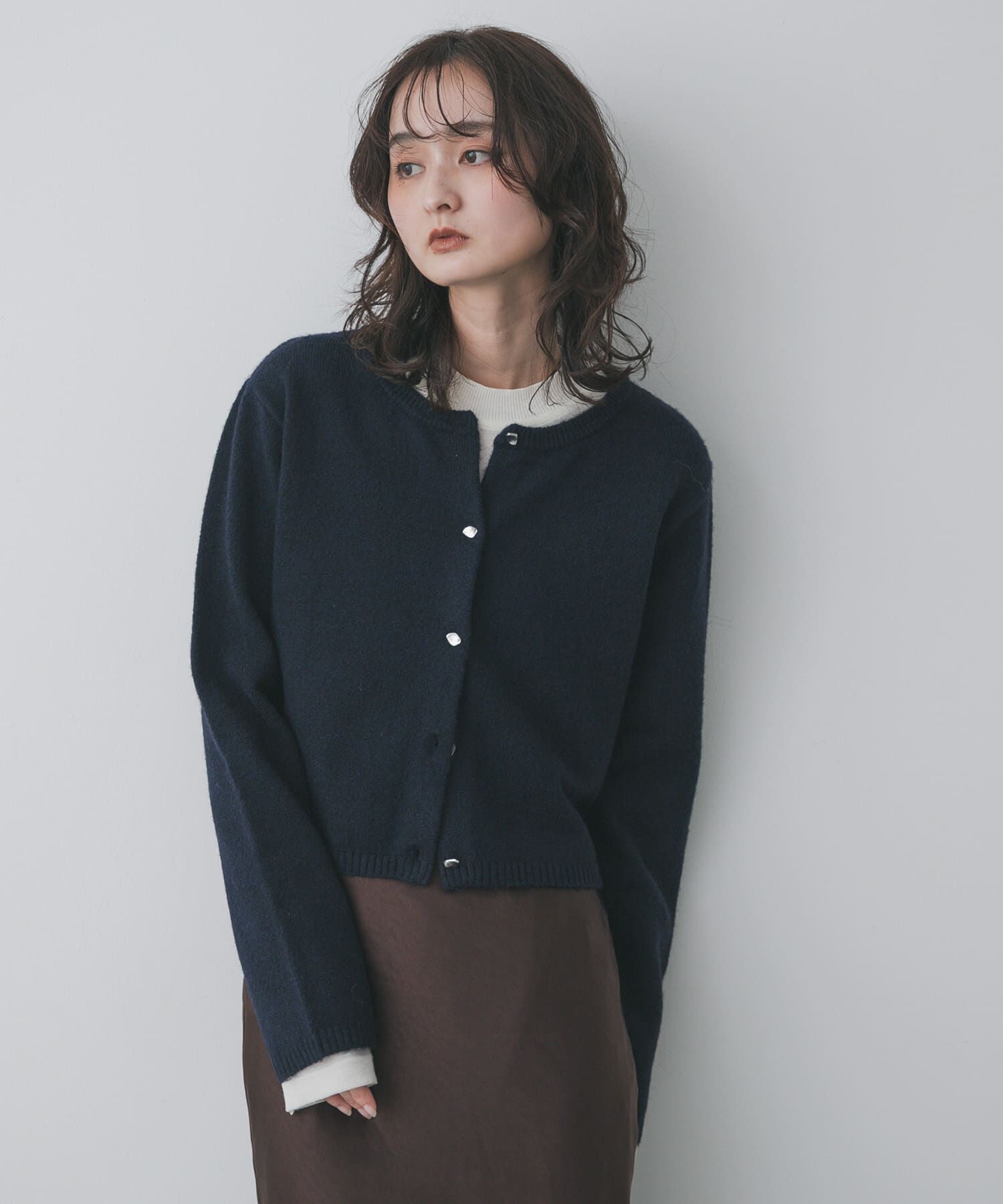 SENSE OF PLACE by URBAN RESEARCH「『洗濯可』メタルボタンカーディガン」|カーディガン|ネイビー