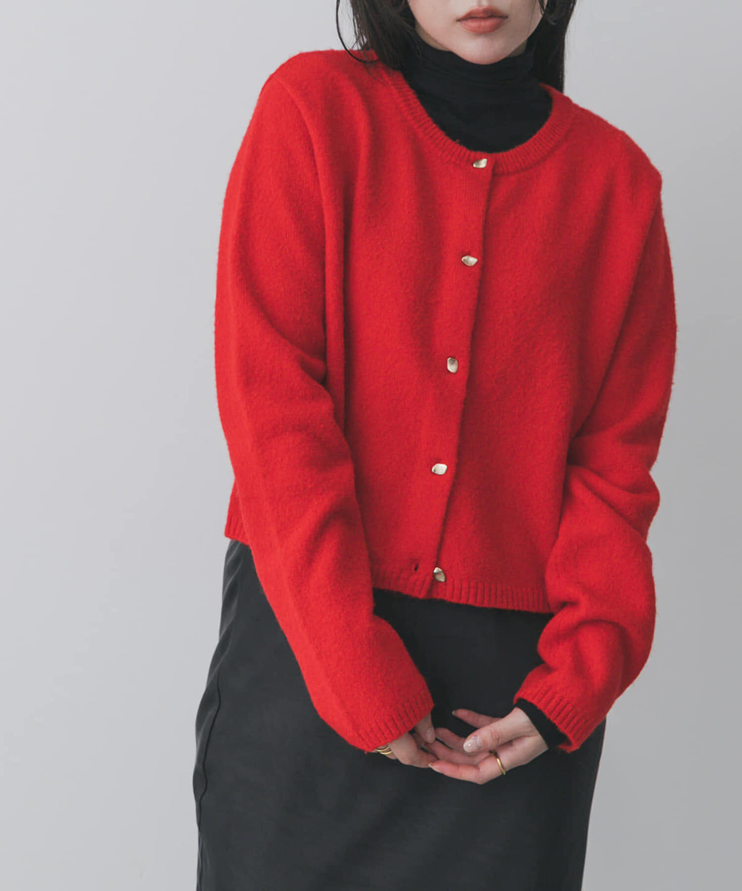 SENSE OF PLACE by URBAN RESEARCH「『洗濯可』メタルボタンカーディガン」|カーディガン|レッド