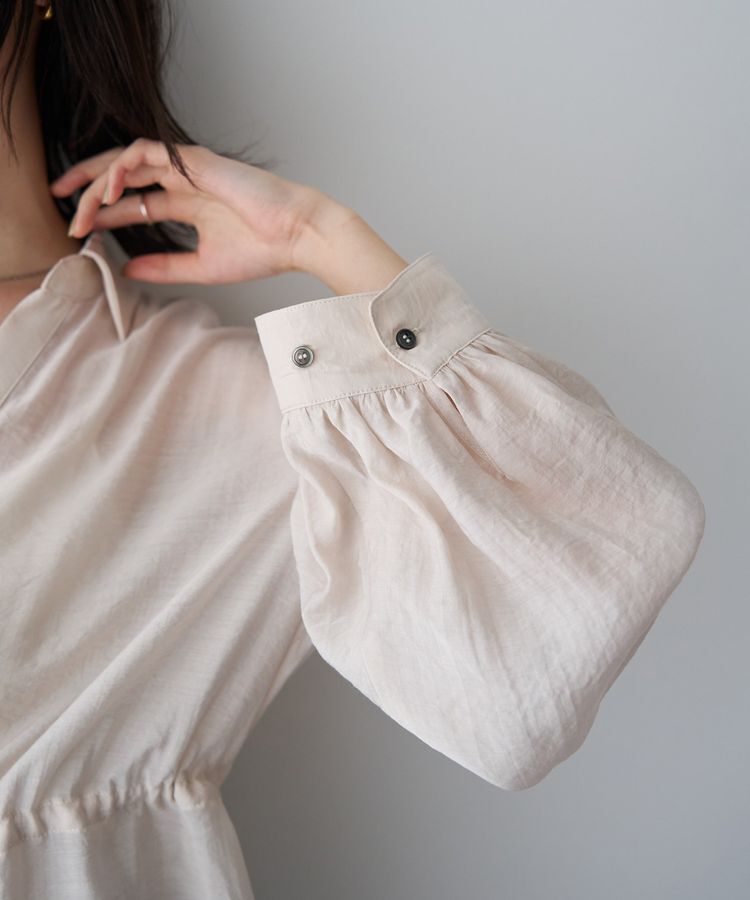 YECCA VECCA「シアー2way袖バルーンチュニック」|シャツ・ブラウス|