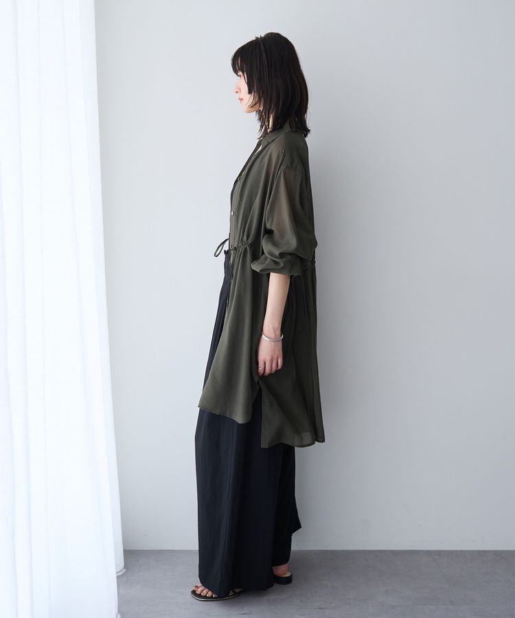 YECCA VECCA「シアー2way袖バルーンチュニック」|シャツ・ブラウス|