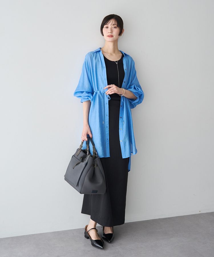 YECCA VECCA「シアー2way袖バルーンチュニック」|シャツ・ブラウス|