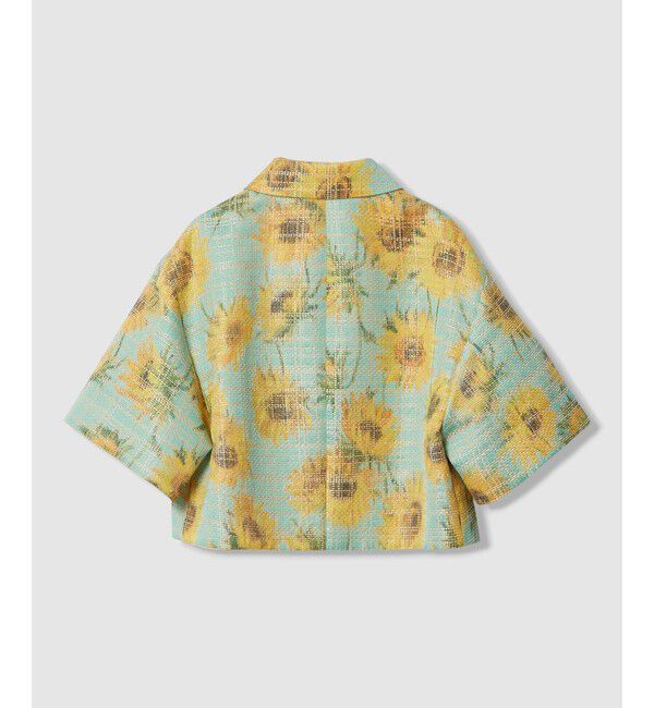 LOULOU WILLOUGHBY「【LOULOU WILLOUGHBY】サンフラワーJQステンカラーショートジャケット」|テーラードジャケット|