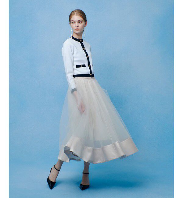 LOULOU WILLOUGHBY「◇【LOULOU WILLOUGHBY】バイカラーコンパクトカーディガン」|カーディガン|